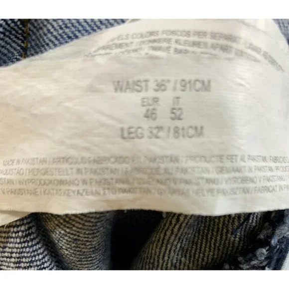 The Stronghold Selvedge Jeans Mens 36x31 Blue Relaxed Tapered Button Fly Stretch - Picture 13 of 16